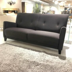 Sinn Polstergruppen|Garnitur Scala 2-1-1 Stoff Anthrazit Füße Schwarz Lackiert