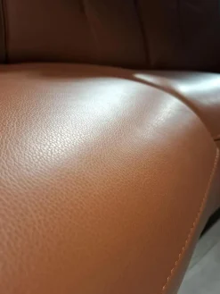 Global Polstergruppen|Garnitur Sitzkonzept Leder Credo Brandy Braun Kufe Metall Schwarz Geboden