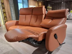 Global Polstergruppen|Garnitur Sitzkonzept Leder Credo Brandy Braun Kufe Metall Schwarz Geboden