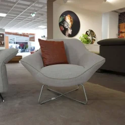 Rom Polstergruppen|Garnitur Sofa Regina mit Sessel Vinson Stoff Escana Naturel