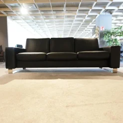 Stressless Polstergruppen|Garnitur Space Leder Paloma Schwarz Füße Edelstahl 2 Sofas
