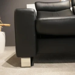 Stressless Polstergruppen|Garnitur Space Leder Paloma Schwarz Füße Edelstahl 2 Sofas