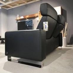 Stressless Polstergruppen|Garnitur Space Leder Paloma Schwarz Füße Edelstahl 2 Sofas