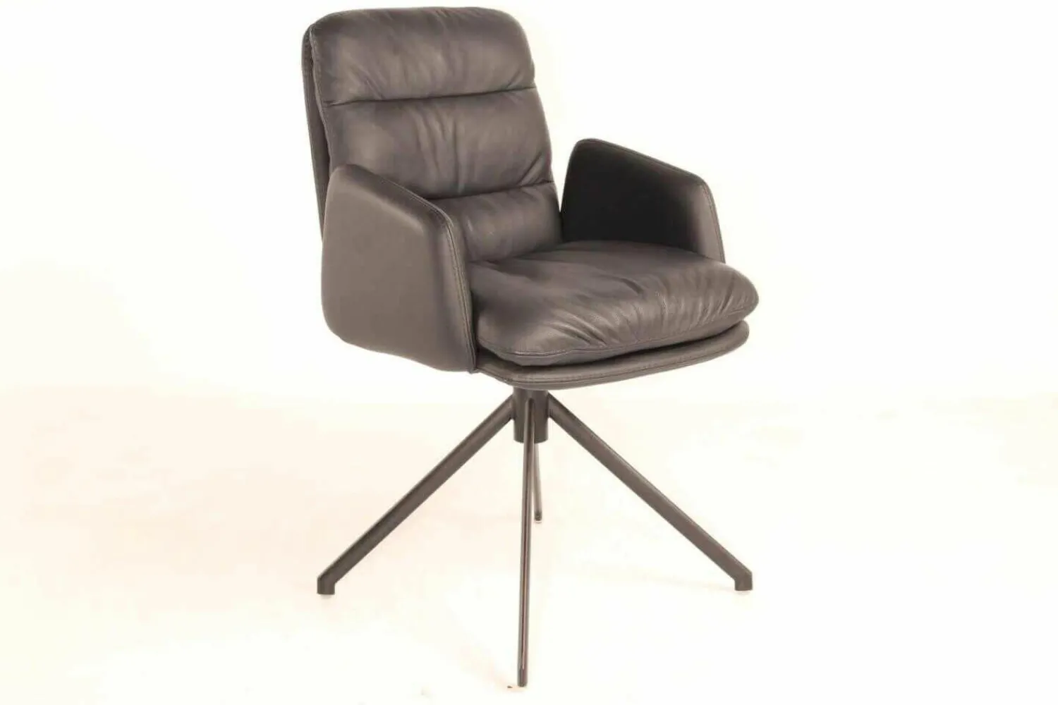 Lavida Relaxsessel|Gianluca Drehgestell Sessel Leder Toledo Nero