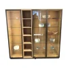 Leicht Küchen Vitrinen & Highboards|Glashochschrank Vero Korpus Alpineiche Natur Front Glas Inklusive LED Beleuchtung Steuerbar
