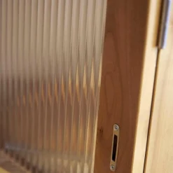 Hausel Vitrinen & Highboards|Glasvitrine Kirschbaum Geölt Modell 5176 Mit Riffglas