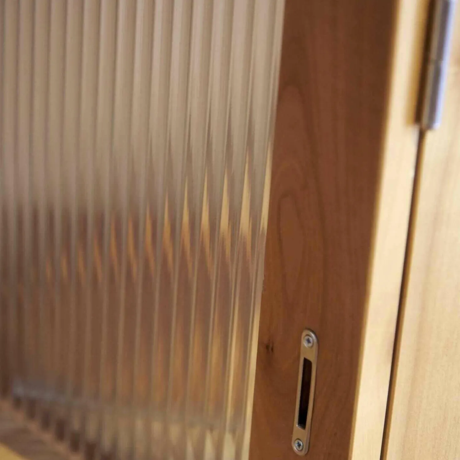 Hausel Vitrinen & Highboards|Glasvitrine Kirschbaum Geölt Modell 5176 Mit Riffglas