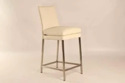 Musterring Einzelstühle|Helios 6153 Tresenhocker Stuhl Leder Toledo Bianco