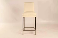 Musterring Einzelstühle|Helios 6153 Tresenhocker Stuhl Leder Toledo Bianco