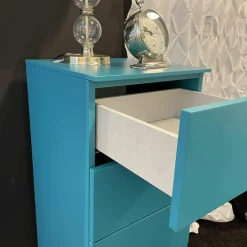 MD House Vitrinen & Highboards|Herrenschrank Allnight System Matt Türkis mit Push to Open