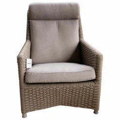Cane Line Loungemöbel|Highbacksessel Diamond Taupe Gestell Aus Aluminium Und CaneLine Weave Graphite