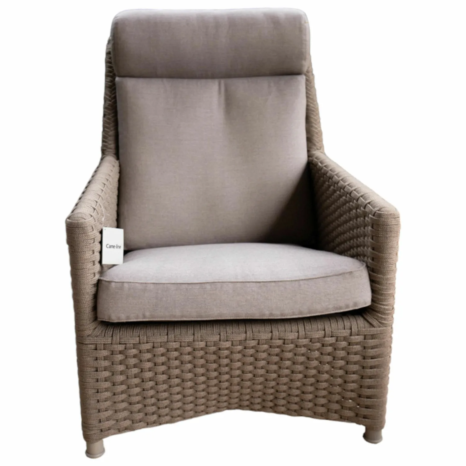 Cane Line Loungemöbel|Highbacksessel Diamond Taupe Gestell Aus Aluminium Und CaneLine Weave Graphite