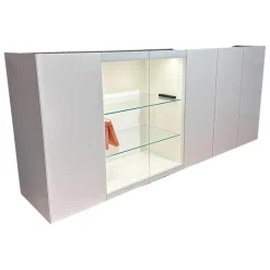 Interlübke Kommoden & Sideboards|Highboard 251 Just Cube Light Lack M03 Schneeweiß Steinplatte