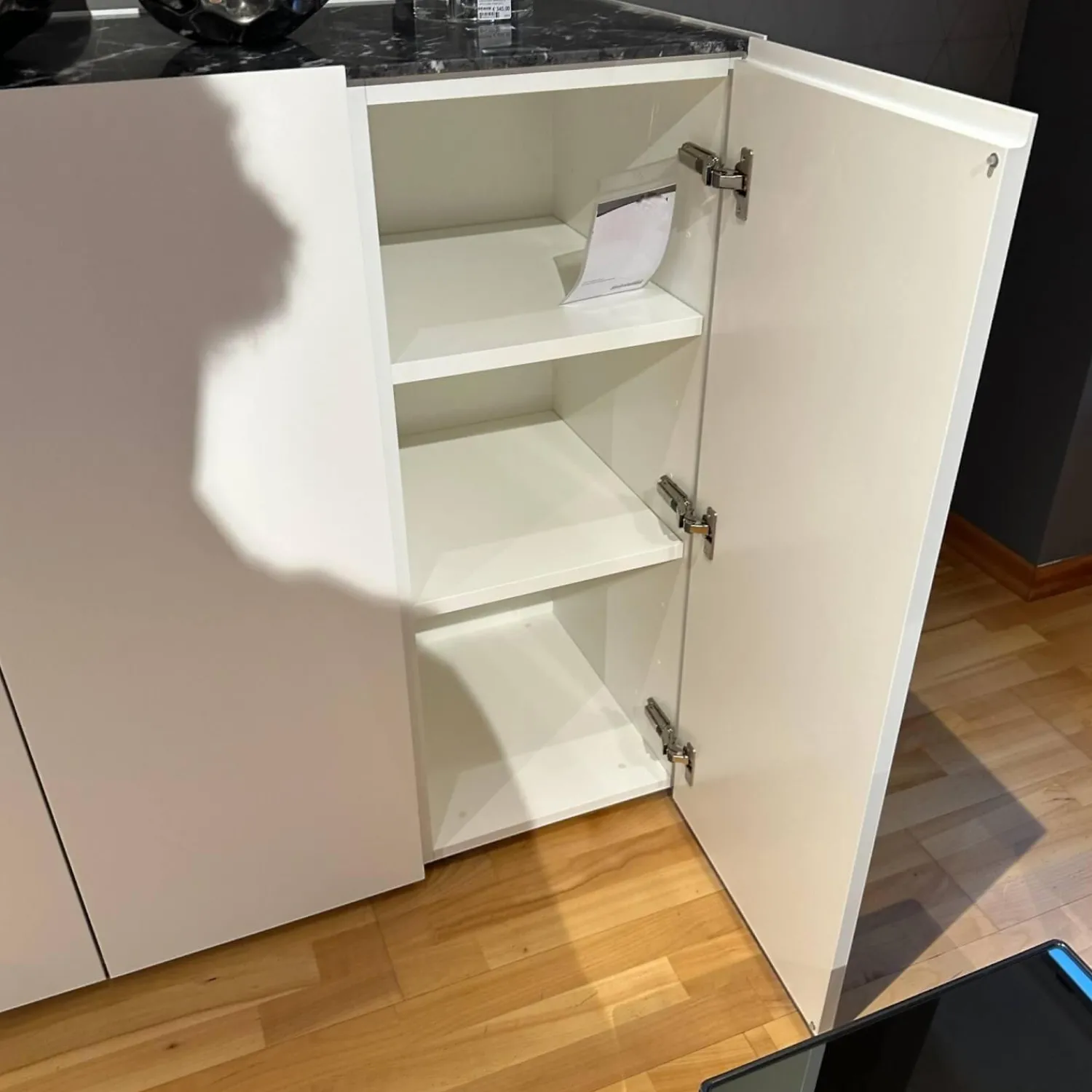 Interlübke Kommoden & Sideboards|Highboard 251 Just Cube Light Lack M03 Schneeweiß Steinplatte