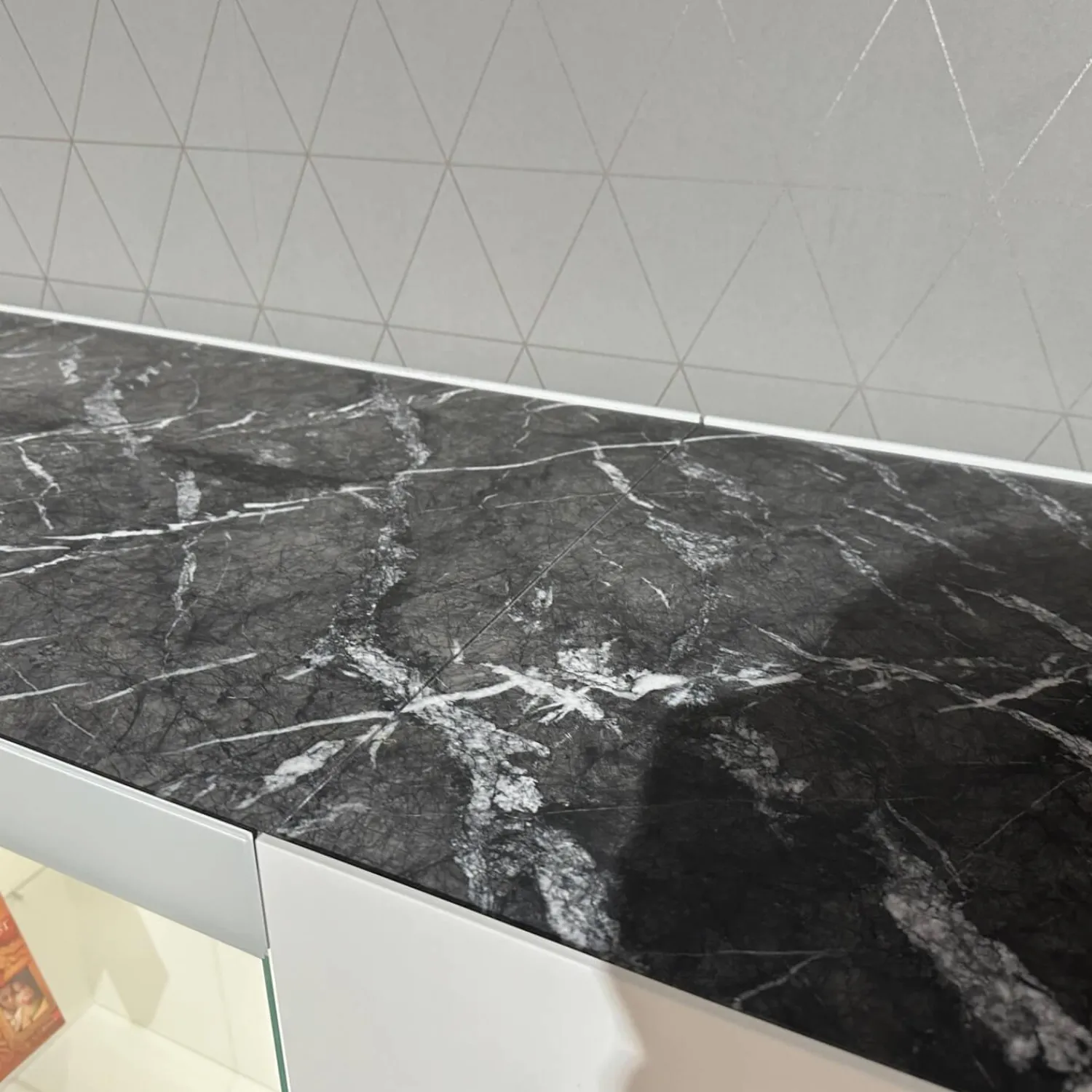 Interlübke Kommoden & Sideboards|Highboard 251 Just Cube Light Lack M03 Schneeweiß Steinplatte