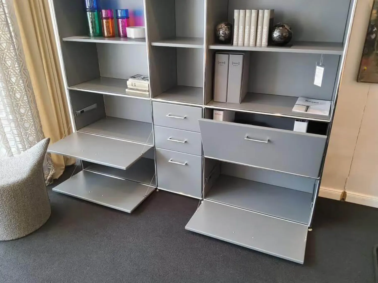 Dauphin Vitrinen & Highboards|Highboard Bosse Vulkangrau MDF Laminiert