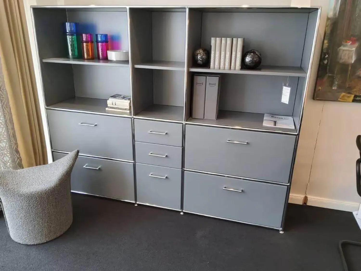 Dauphin Vitrinen & Highboards|Highboard Bosse Vulkangrau MDF Laminiert