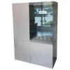 Interlübke Vitrinen & Highboards|Highboard Cube Light Vitrine Mattlack M16 Elephant Grau