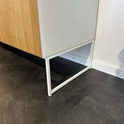 Team 7 Vitrinen & Highboards|Highboard Cubus Pure Außen Eiche Natur Geölt Innen Buche Metallgestell Schwarz Mit Beleuchtung