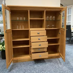 Style Selection Vitrinen & Highboards|Highboard Eloise Kirschbaum Vitrine mit Glasböden