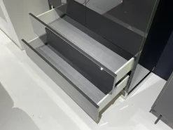 JOOP! Vitrinen & Highboards|Highboard Gloss Cubic 72182 Front Und Korpus Schiefergrau Grau Hochglanz Kufe Chrome Mit Beleuchtung