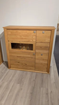 Klose Kollektion Vitrinen & Highboards|Highboard K2 Wildeiche Geölt Inklusive Beleuchtung Und Flaschenhalterung