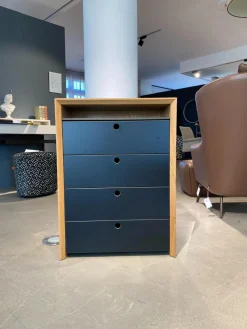 Girsberger Vitrinen & Highboards|Highboard La Punt Eiche Massiv Front Schwarz