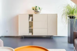 MD House Vitrinen & Highboards|Highboard Maxima Lack Matt Canapa
