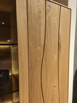 Contur Vitrinen & Highboards|Highboard Mileto C Asteiche Gebürstet Und Geölt Metallgestell Schwarz Inklusive LED Beleuchtung Mit Fernbedienung