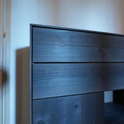 Anrei Vitrinen & Highboards|Highboard Puro 432 M Bergfichte Gebürstet Schiefer Lackiert