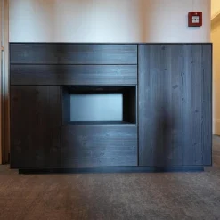 Anrei Vitrinen & Highboards|Highboard Puro 432 M Bergfichte Gebürstet Schiefer Lackiert