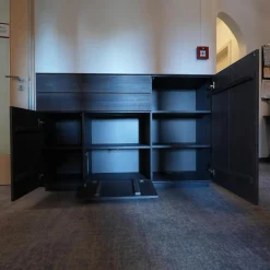 Anrei Vitrinen & Highboards|Highboard Puro 432 M Bergfichte Gebürstet Schiefer Lackiert