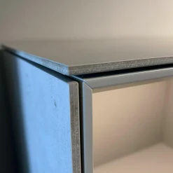 Kettnaker Vitrinen & Highboards|Highboard Soma Lack Steingrau Abdeckplatte Beton Grau Mit Beleuchtung