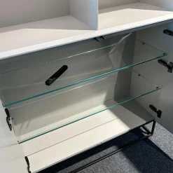 Kettnaker Vitrinen & Highboards|Highboard Soma Lack Steingrau Abdeckplatte Beton Grau Mit Beleuchtung