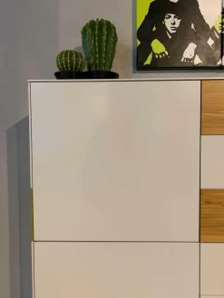 Kettnaker Vitrinen & Highboards|Highboard Soma Weiß Kernnussbaum Lemon