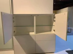 Kettnaker Vitrinen & Highboards|Highboard Soma Weiß Kernnussbaum Lemon