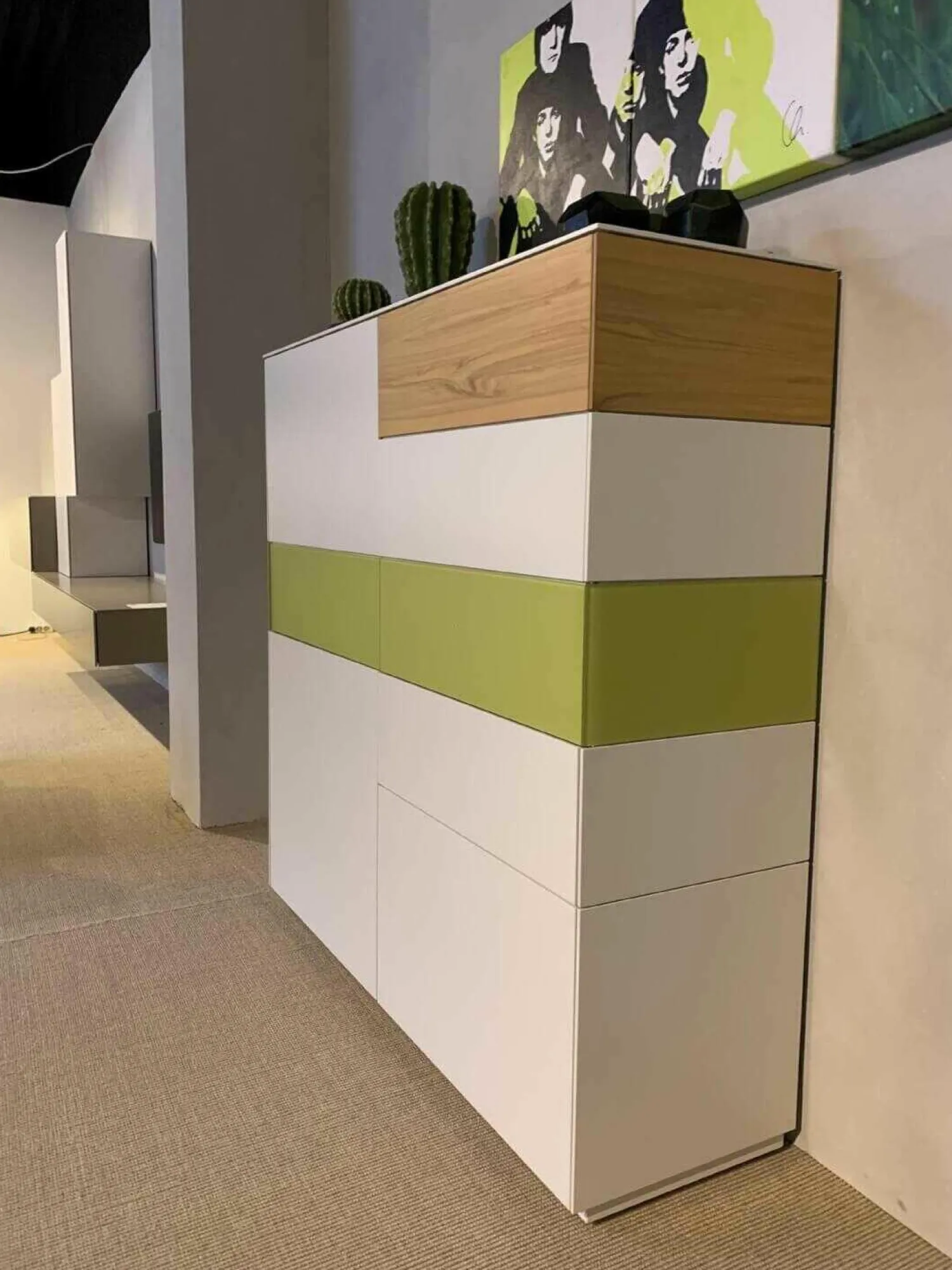 Kettnaker Vitrinen & Highboards|Highboard Soma Weiß Kernnussbaum Lemon