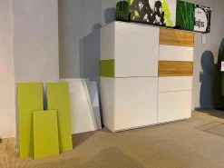 Kettnaker Vitrinen & Highboards|Highboard Soma Weiß Kernnussbaum Lemon