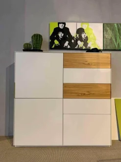 Kettnaker Vitrinen & Highboards|Highboard Soma Weiß Kernnussbaum Lemon