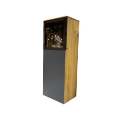 WK Wohnen Vitrinen & Highboards|Highboard WK 490 Baristo 180180 Asteiche Massiv Natur 2502 Belassen Geölt Mit LED Beleuchtung