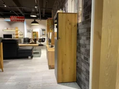 WK Wohnen Vitrinen & Highboards|Highboard WK 490 Baristo 180180 Asteiche Massiv Natur 2502 Belassen Geölt Mit LED Beleuchtung