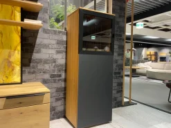 WK Wohnen Vitrinen & Highboards|Highboard WK 490 Baristo 180180 Asteiche Massiv Natur 2502 Belassen Geölt Mit LED Beleuchtung