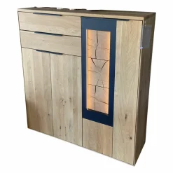 Wöstmann Vitrinen & Highboards|Highboard Wolter Wildeiche mit Akzentbeleuchtung