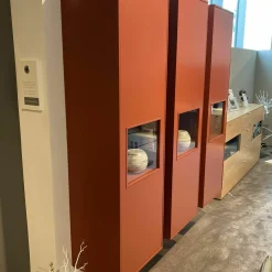 Musterring Vitrinen & Highboards|Hängeelement Kombi Kara Frame Lack Ziegelrot Glastür Inklusive Beleuchtung