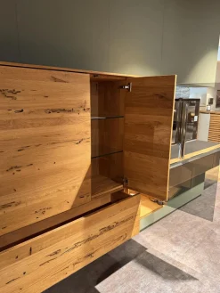 Team 7 Regale|Hängeschrank Eiche Natur Front Venedig Eiche Natur Und Rauchglas Mit Beleuchtung