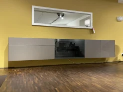 Interlübke Kommoden & Sideboards|Hängesideboard Cubus Light Lack M10 Bronze Metallic Grau Inklusive Vitrinenbeleuchtung