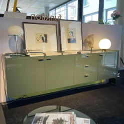 Lema Kommoden & Sideboards|Hängesideboard LT40 Lack Ruta 231 Grün mit Schubkästen und Türen