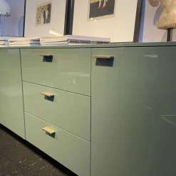 Lema Kommoden & Sideboards|Hängesideboard LT40 Lack Ruta 231 Grün mit Schubkästen und Türen