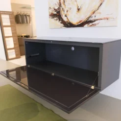 Molteni & C Kommoden & Sideboards|Hängesideboard Pass Korpus Lack Matt Blei Front Und Top Lack Hochglanz Blei