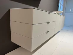 Kettnaker Kommoden & Sideboards|Hänge-Sideboard Soma Glas Steingrau Matt mit 2 Wandborden